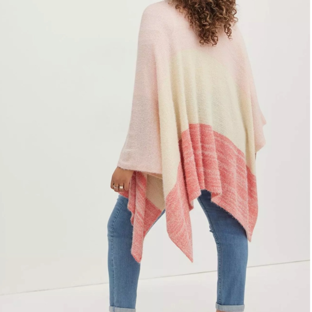 Like New Torrid Colorblock Knit Ruana - Multicolor - Picture 3 of 5